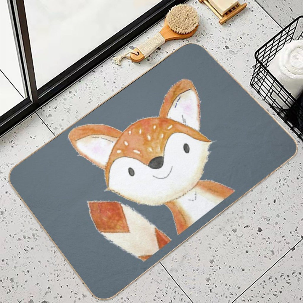 Little Fox Smiling  High-Traffic Bath Mat