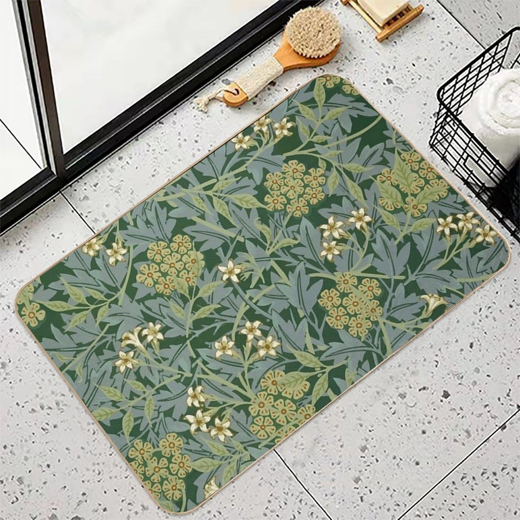 Jasmine by William Morris  Slip-Resistant Bath Mat