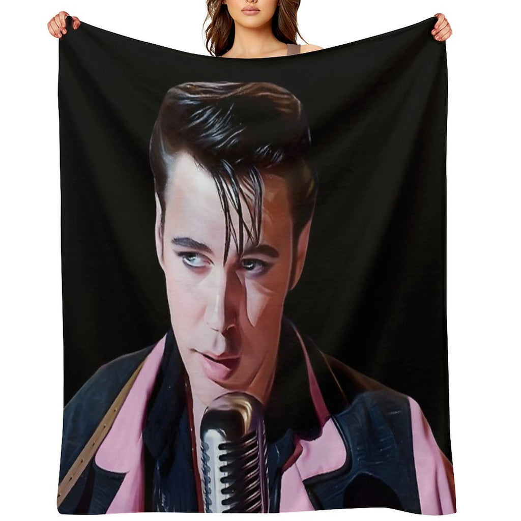 Austin Butler Elvis Movie Sticker Durable Throw Blanket
