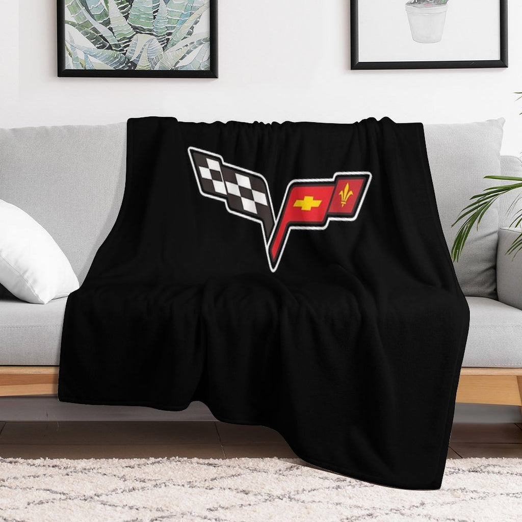 Best of Corvette Hi Emblem All-season Throw Blanket
