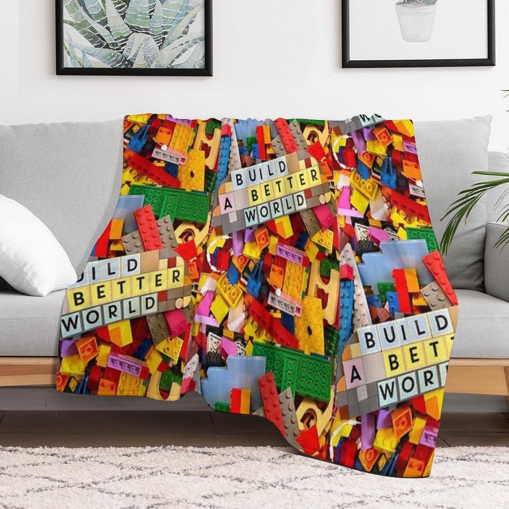 Build A Better World Plush Throw Blanket