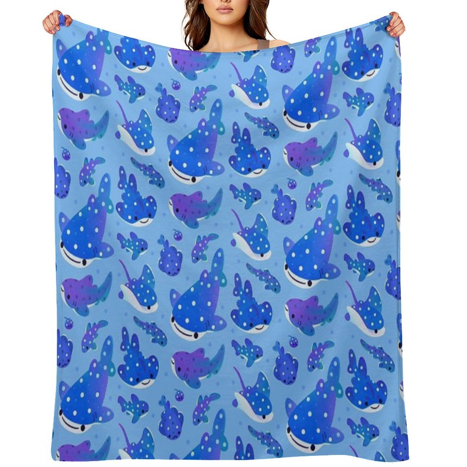 Polka Dot Shark Comfort Throw Blanket