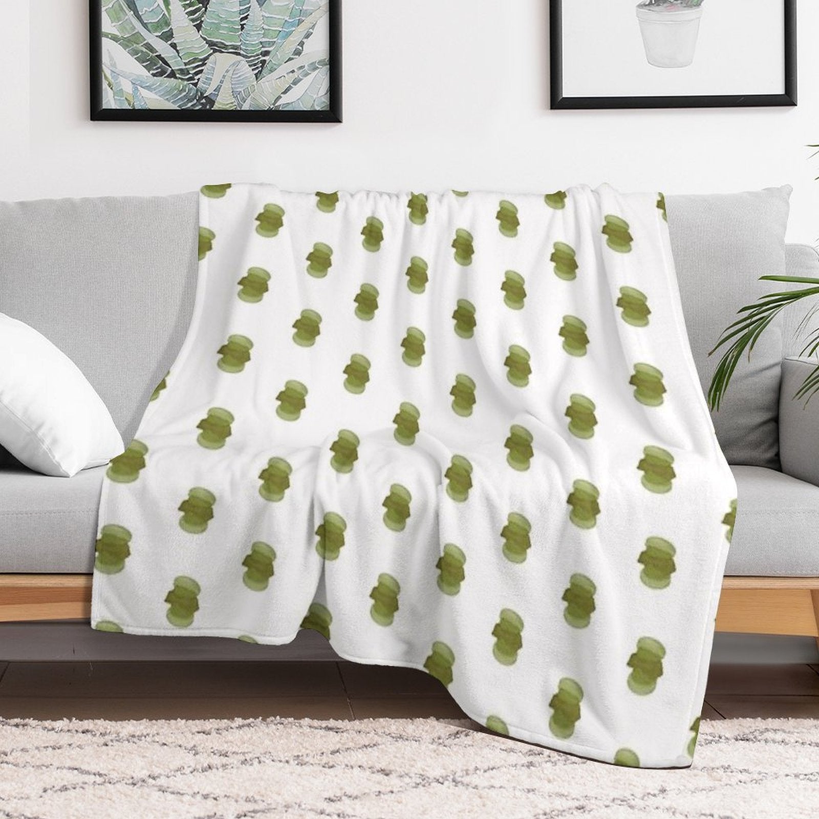 Matcha Kitkat Fatcaron Versatility Throw Blanket