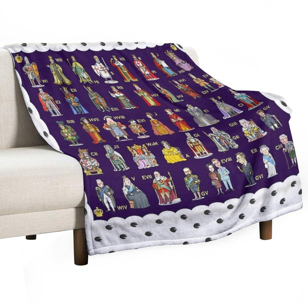 British Monarchs The Complete Set Eco-conscious Throw Blanket