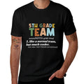 5TH Grade Team Teacher Like A Normal Team Fifth Grade  Oversized Silhouette T-Shirt
