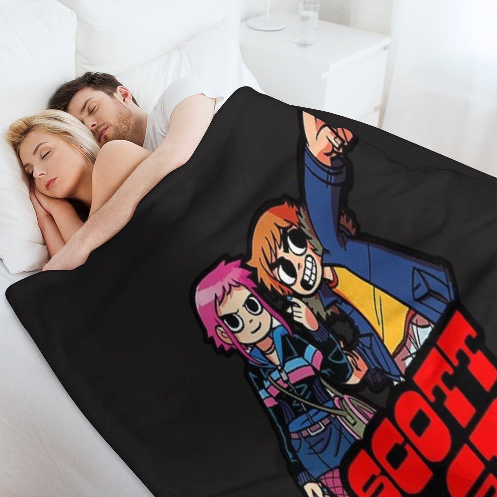Scott Pilgrim Vs The World Cartoonish. Birthday Party Gifts. Officially Licensed Merch. All-season Throw Blanket