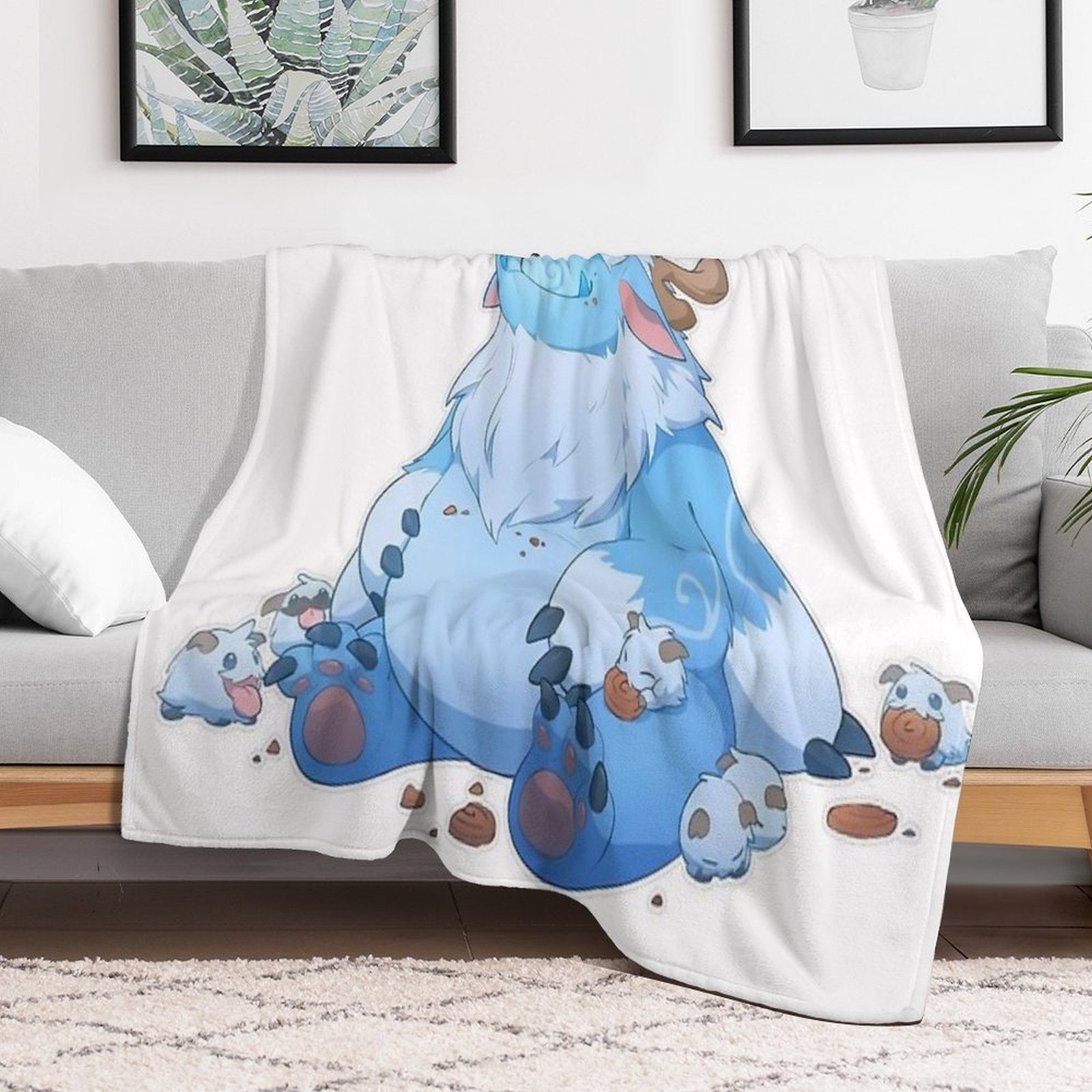 Adorable Nunu Premium Throw Blanket