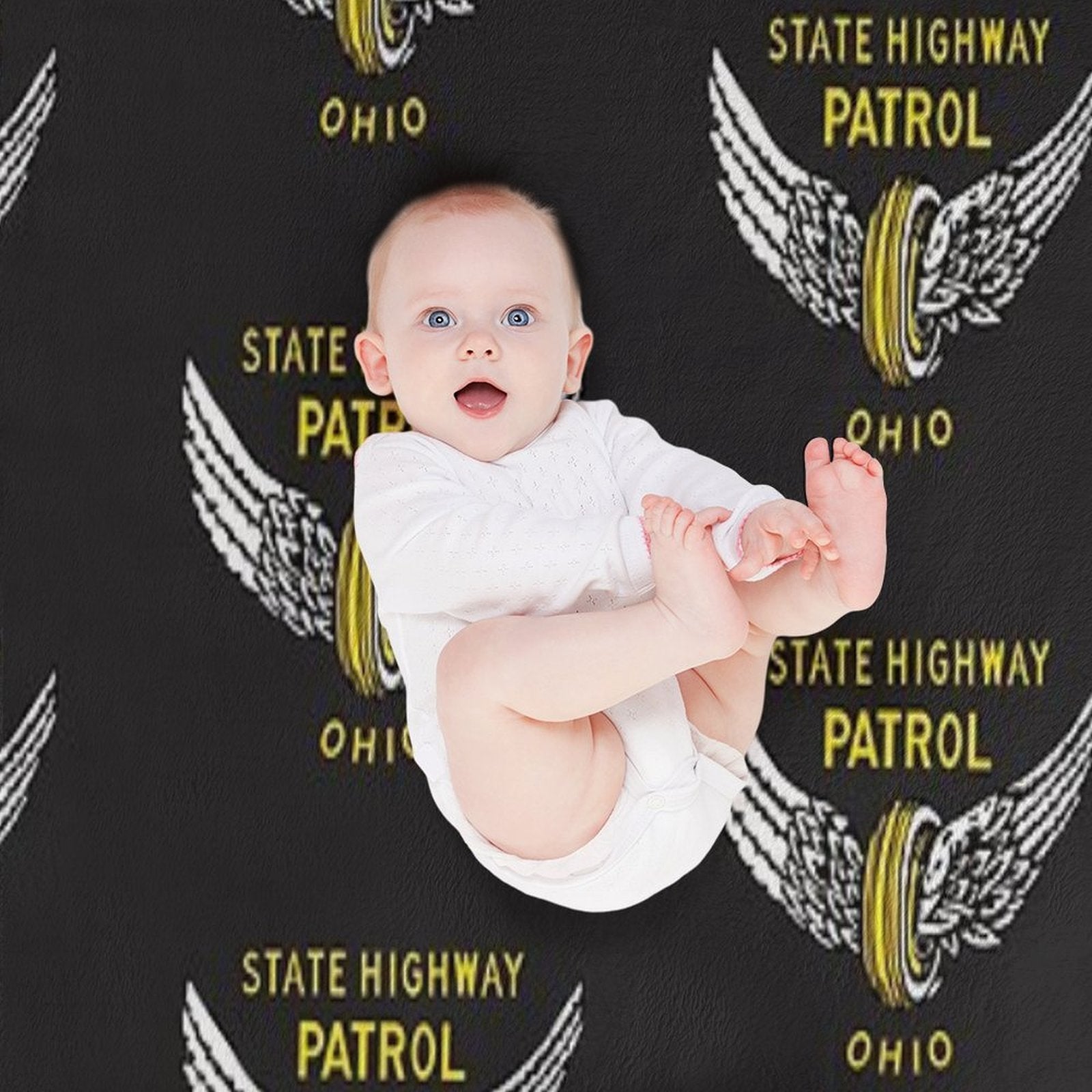 Ohio Highway Patrol Wrinkle-free Throw Blanket