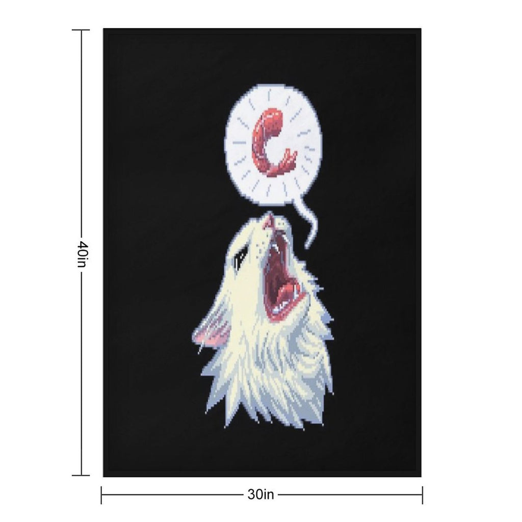 8-bit Shrimpin' Thurston The Cat Wrinkle-free Throw Blanket