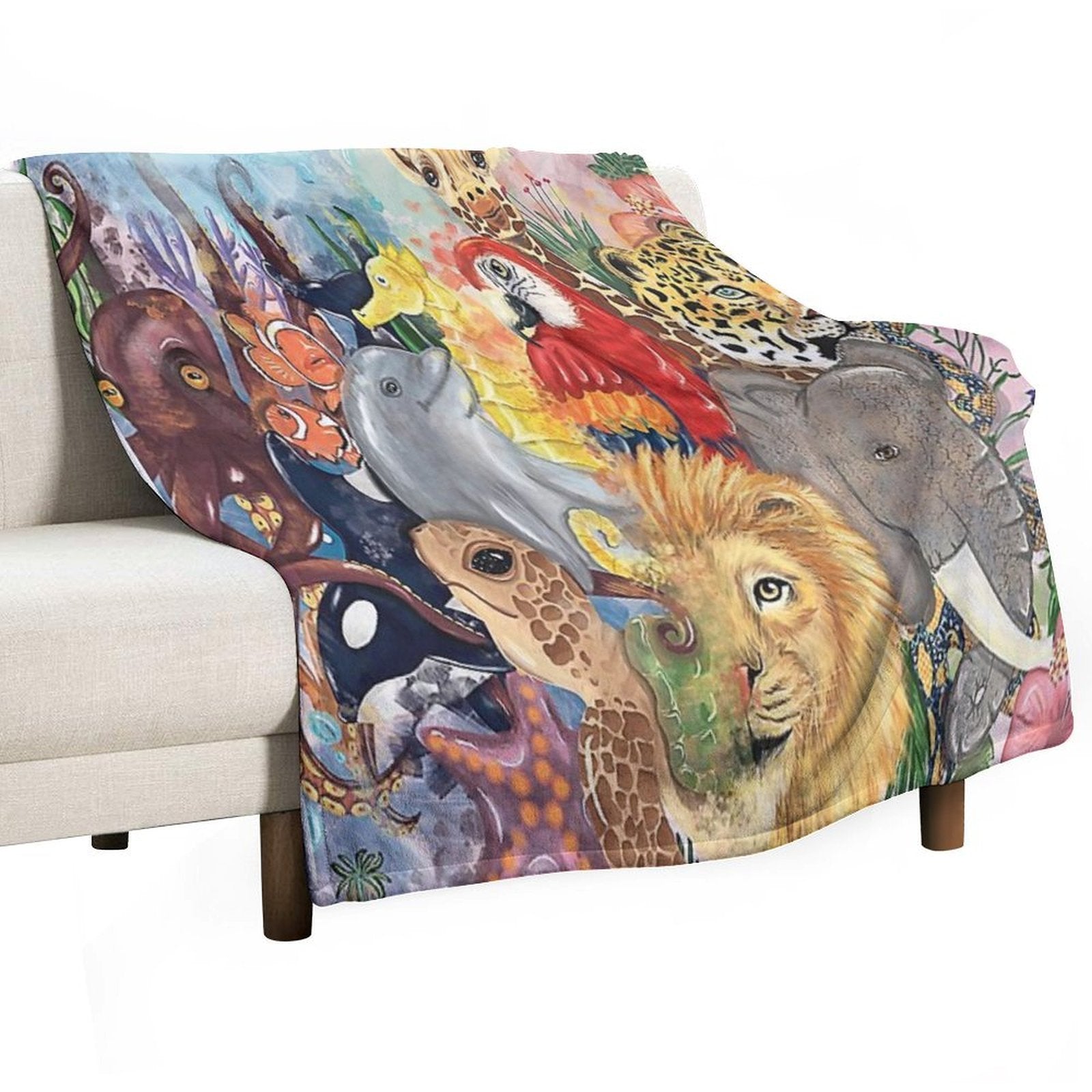 Life Collage Wrinkle-free Throw Blanket