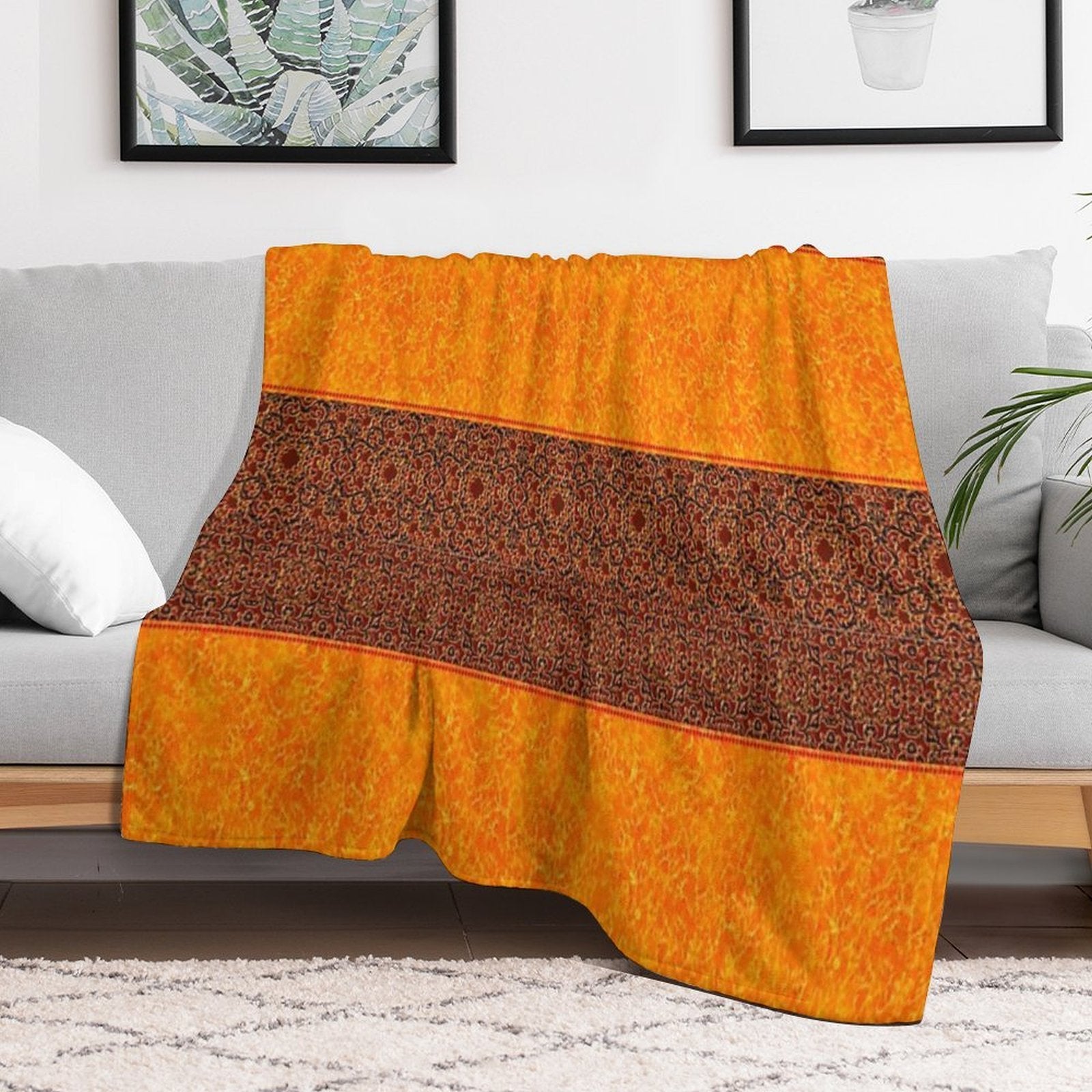 AbstractGeometrical Pattern Nº104 Shrink-resistant Throw Blanket