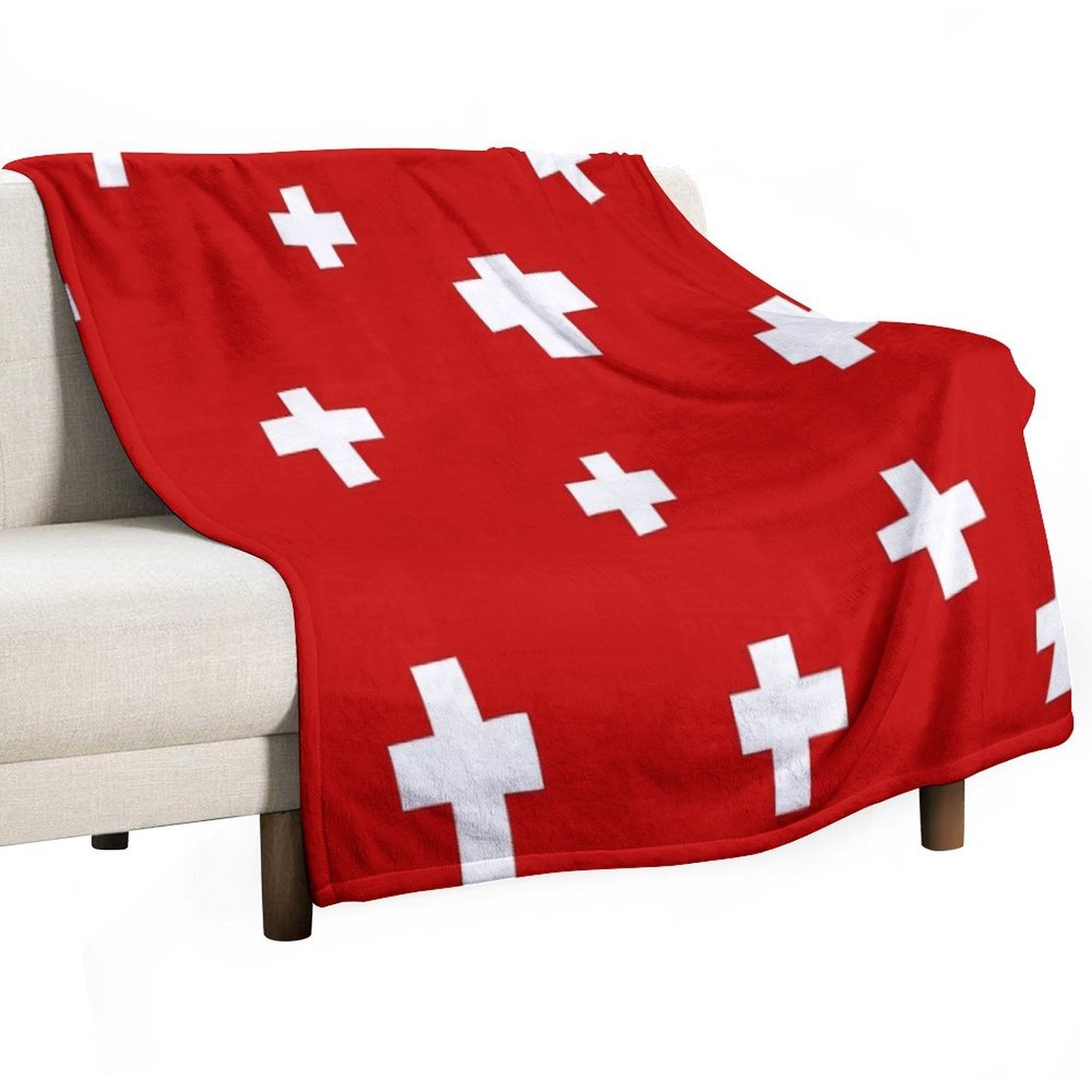 Swiss Flag Gift-ready Throw Blanket