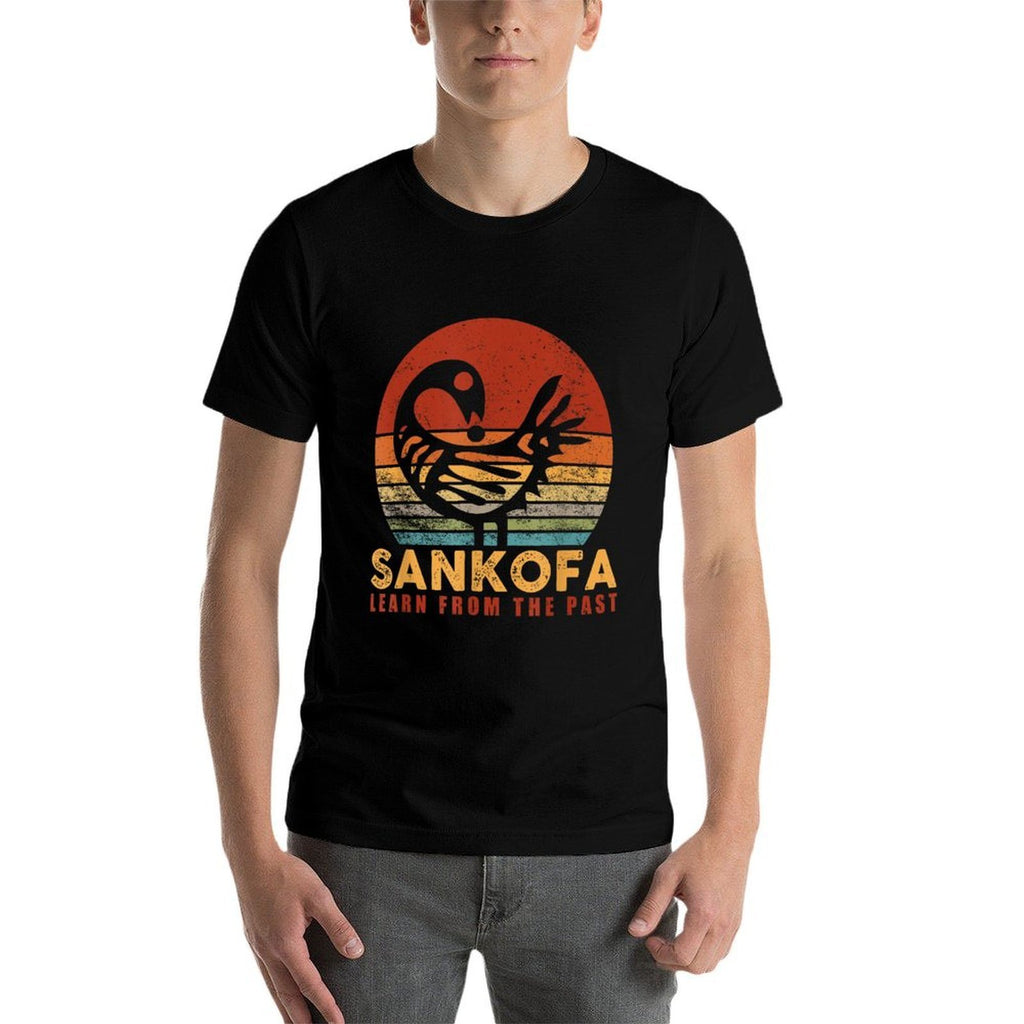 Sankofa Learn From The Past African Bird Pattern  Easy-care T-Shirt