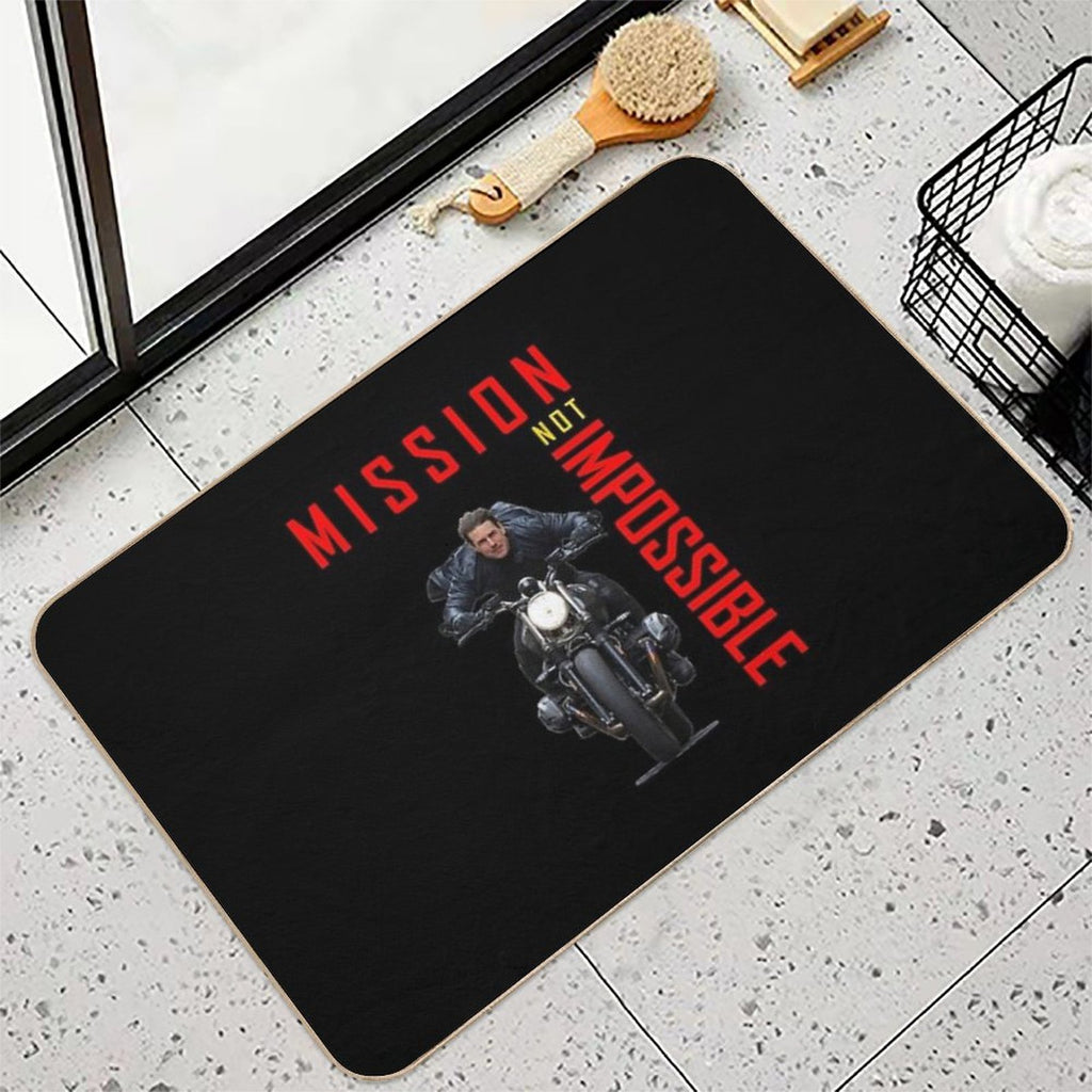 Mission Not Impossible Cool Motorbike Design  Slip-Resistant Bath Mat