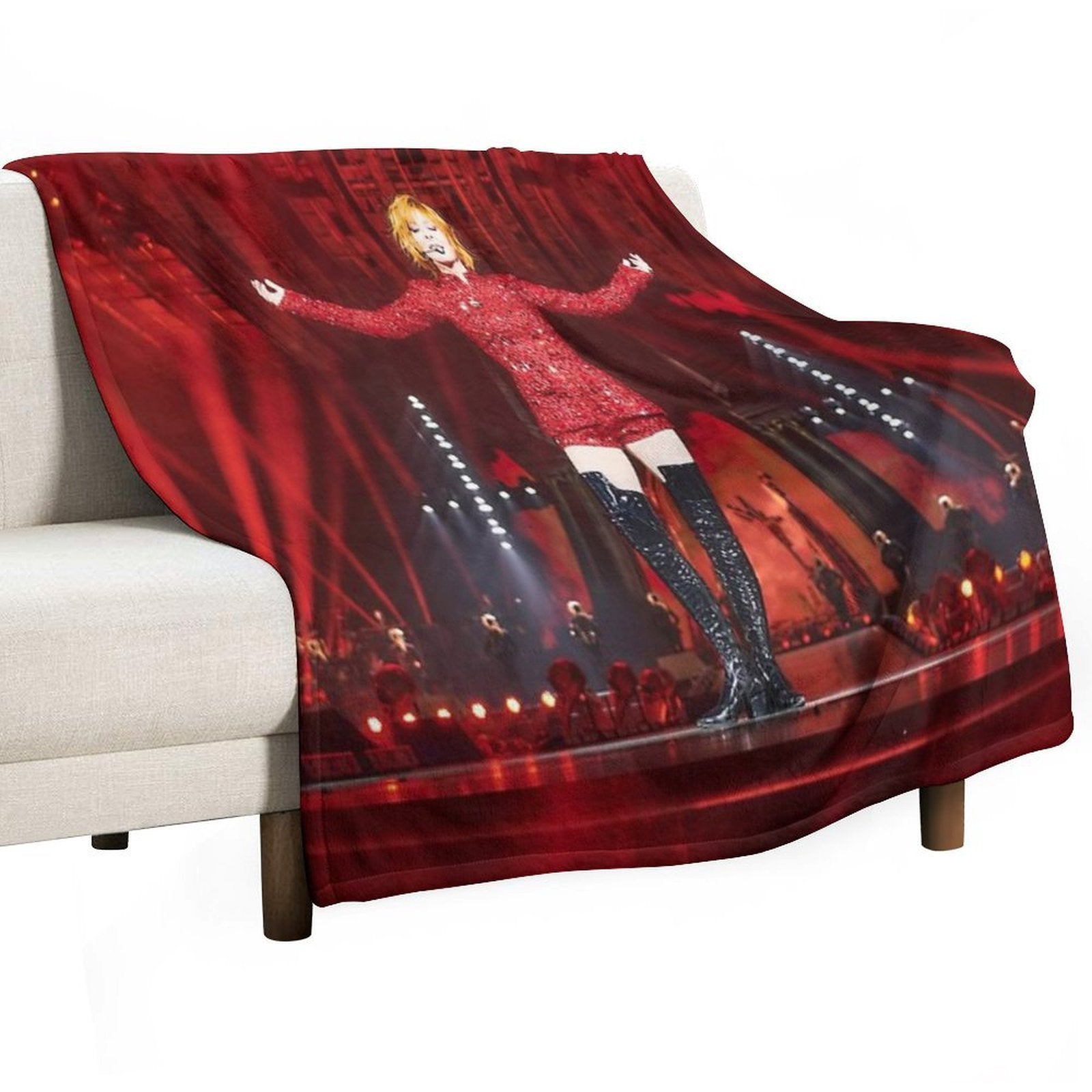 Mylène Farmer Nevermore 2024 Concert Compact Throw Blanket