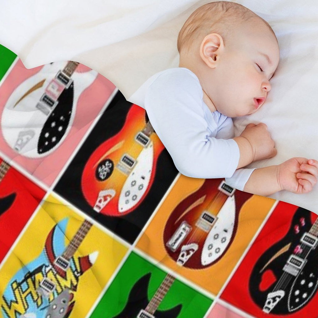 Paul Weller's Jam Rickenbacker Guitars Shrink-resistant Throw Blanket