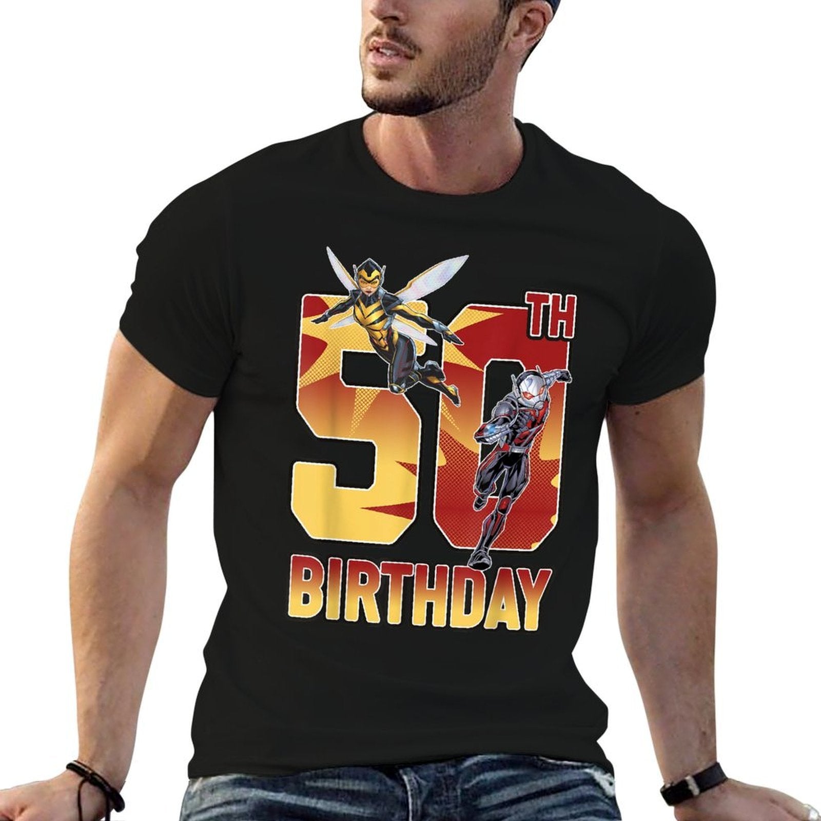 Marvel Comics Avengers Ant-Man & The Wasp 50th Birthday  Odor-resistant T-Shirt