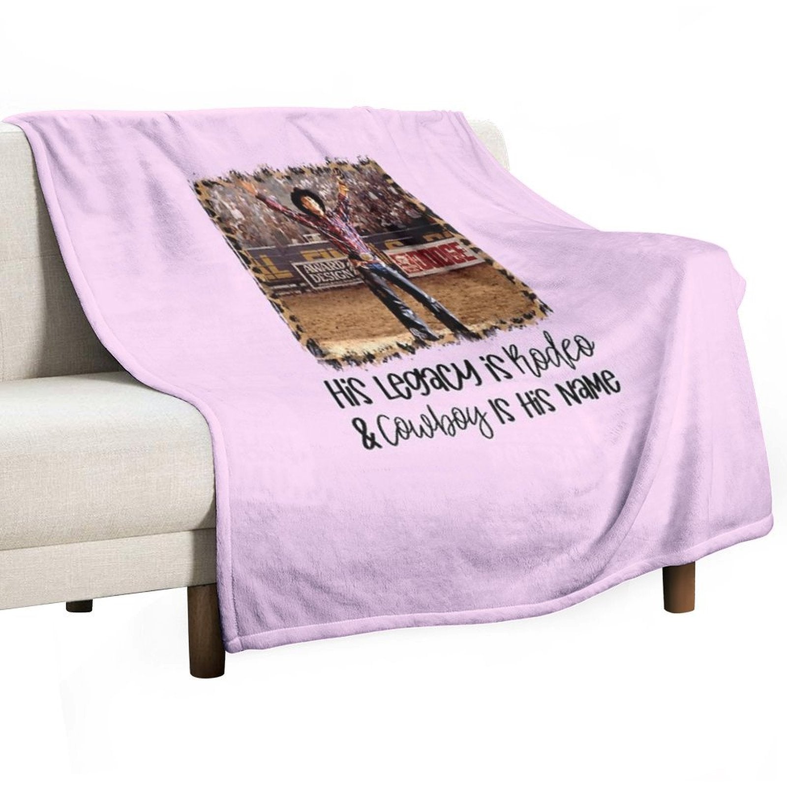 His Legacy Is Rodeo And Cowboy Is His Name Waitin on Lane Funny Cute 8 Seconds Cowboy Cowgirl Rodeo Bull Rider Riding Frost Movi Lightweight Throw Blanket