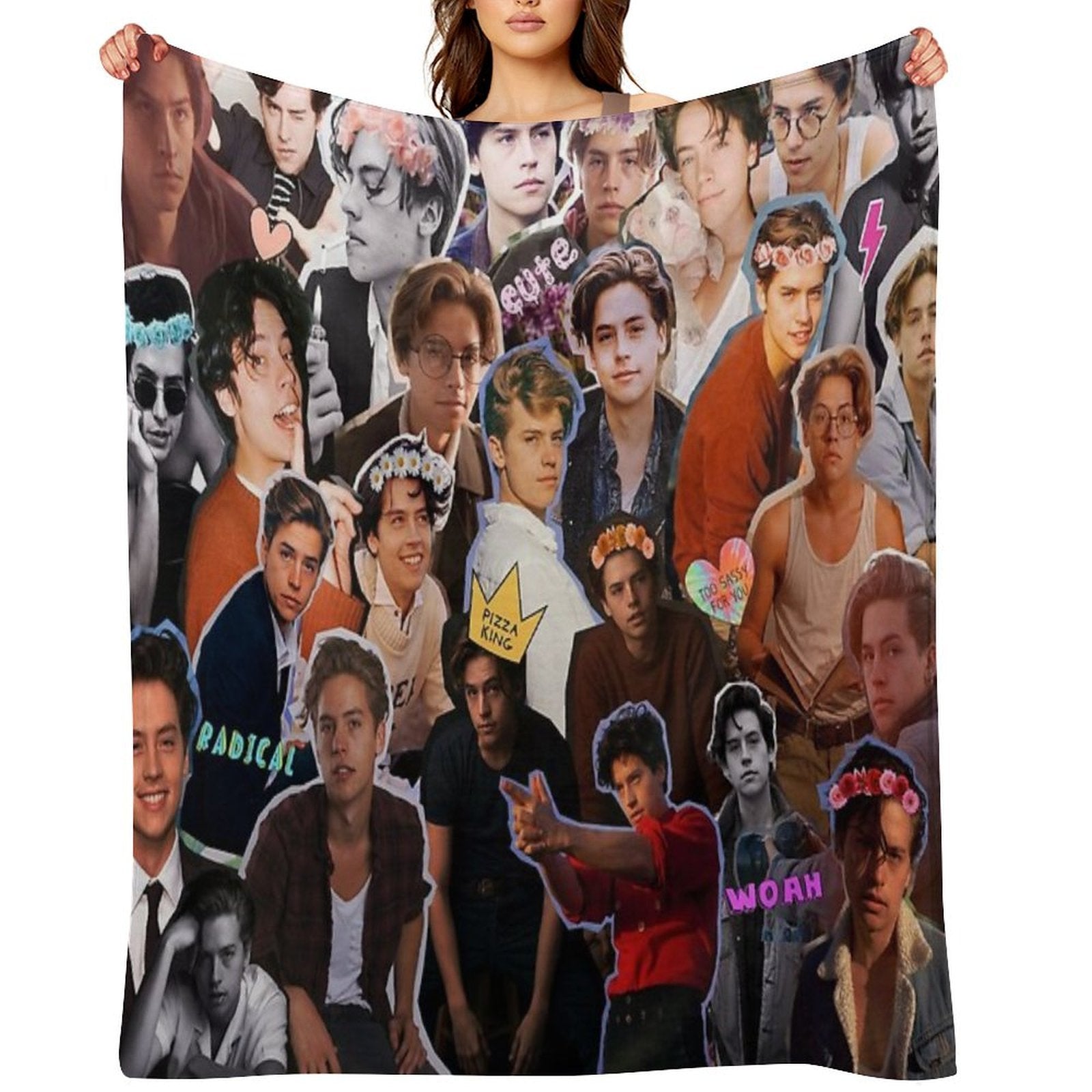 Cole Sprouse Collage Quick-dry Throw Blanket