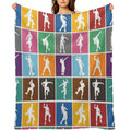 Battle Royale Victory Dance Rainbow Lattice Funny All-season Throw Blanket