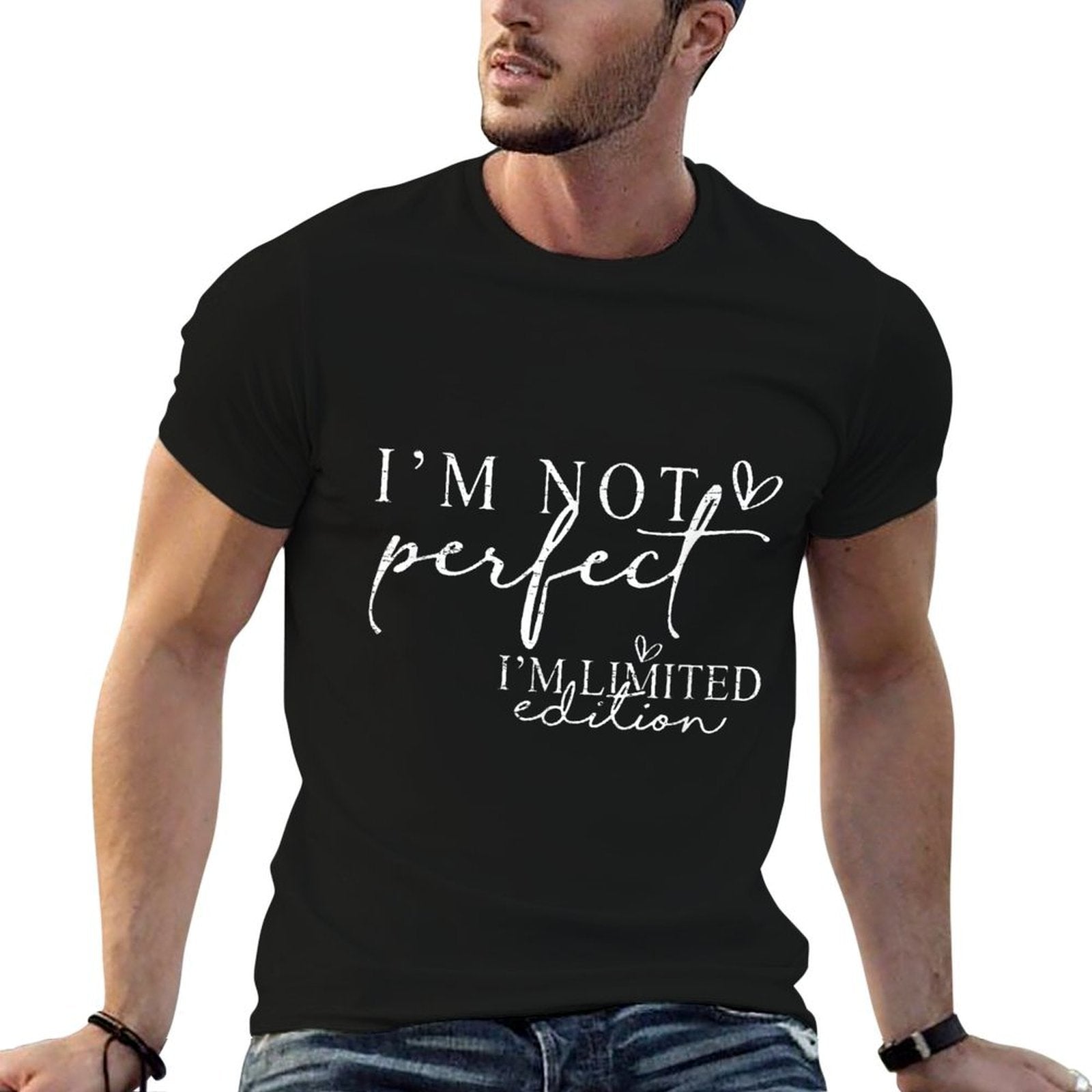 Vintage Retro Im Not Perfect Im Limited Edition Funny  Fade-proof Color T-Shirt