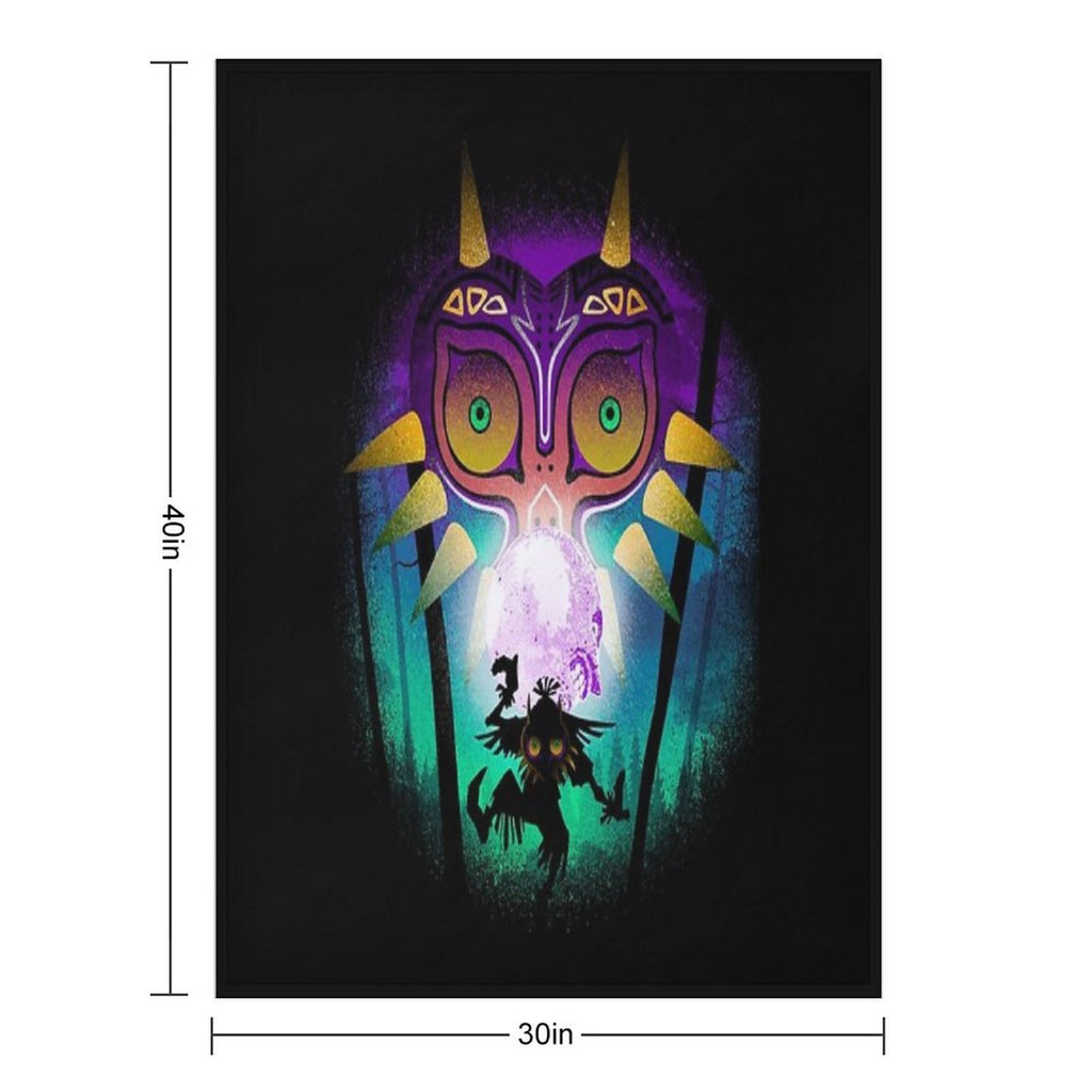 The Moon And The Mask Shrink-resistant Throw Blanket