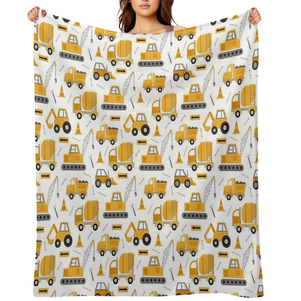 Construction Trucks Lightweight Throw Blanket