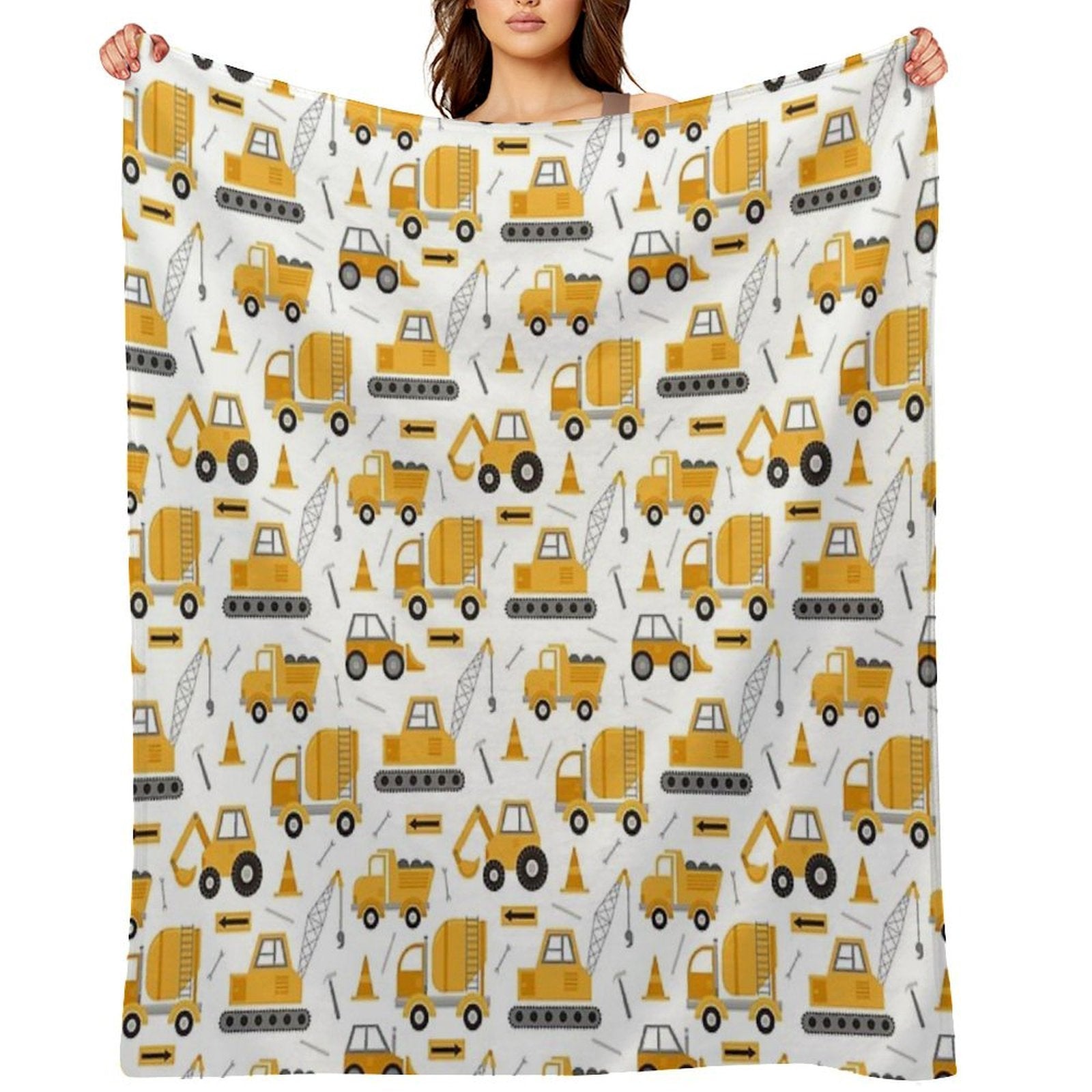 Construction Trucks Lightweight Throw Blanket