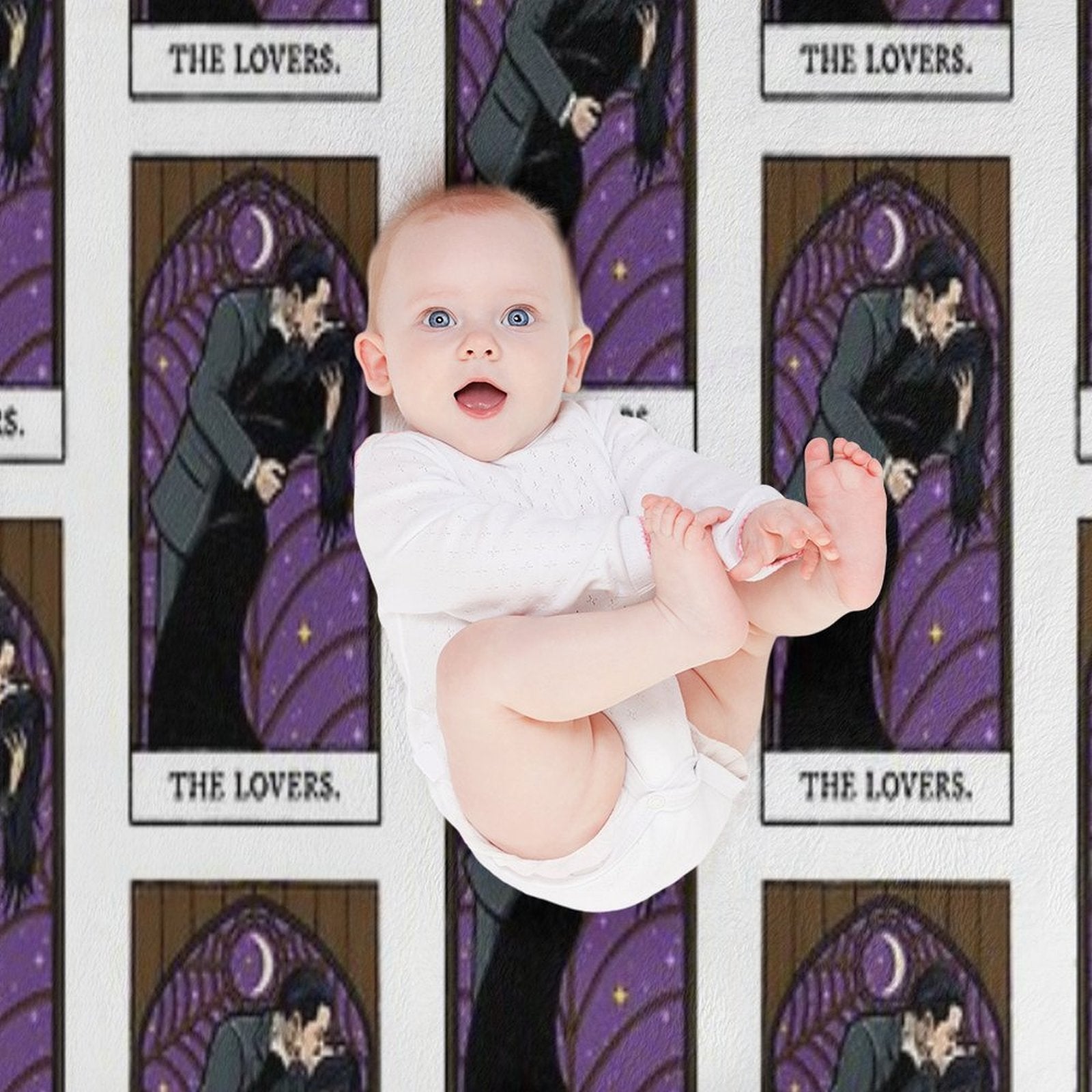 The Lovers Tarot Card Eco-conscious Throw Blanket