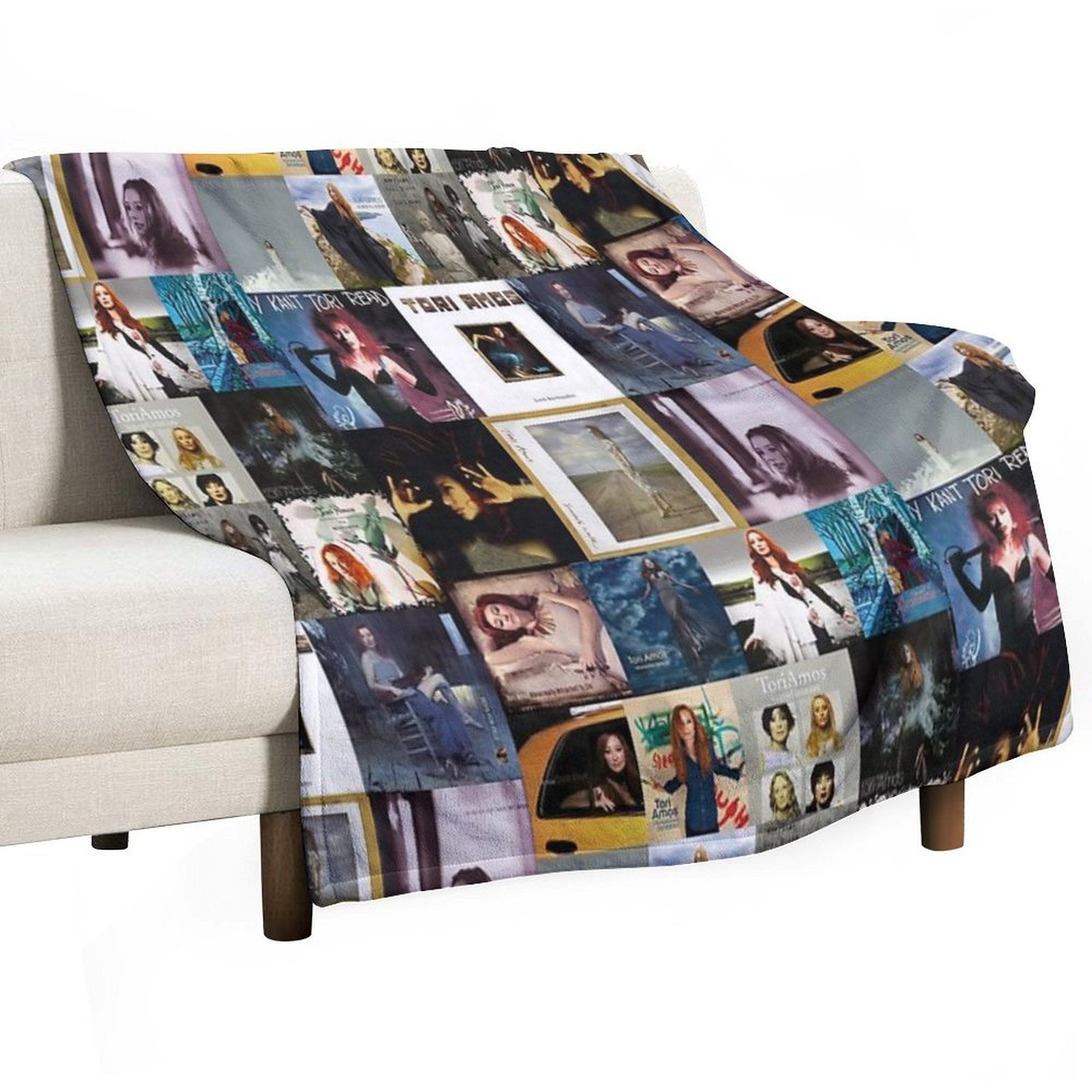 Tori Amos Album Records Collage Collection Print Gift-ready Throw Blanket