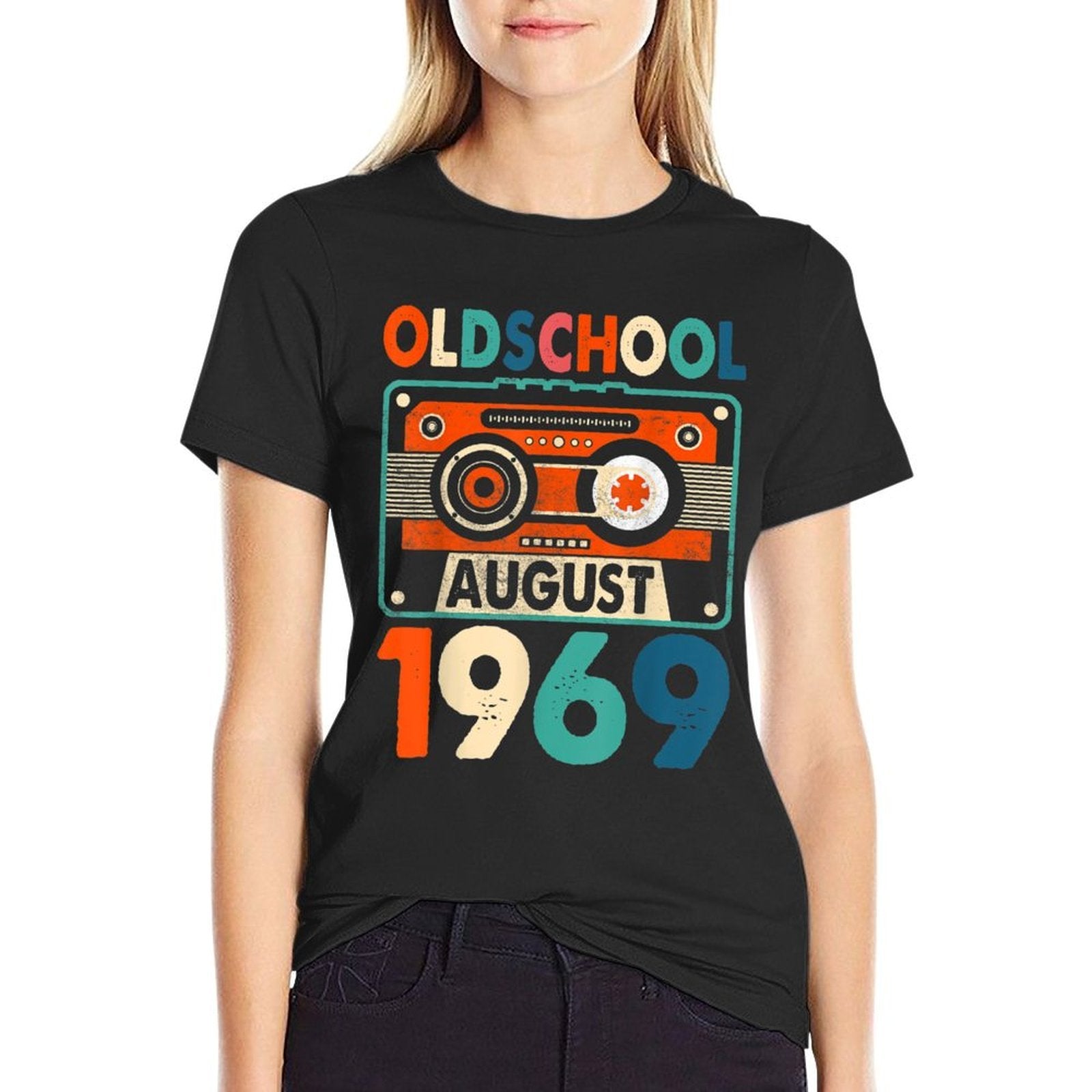 Funny Old School August 1969 50th Birthday  Relaxed-fit T-Shirt