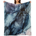 Blush And Darkness Abstract Alcohol Ink Painting Multi-functional Throw Blanket