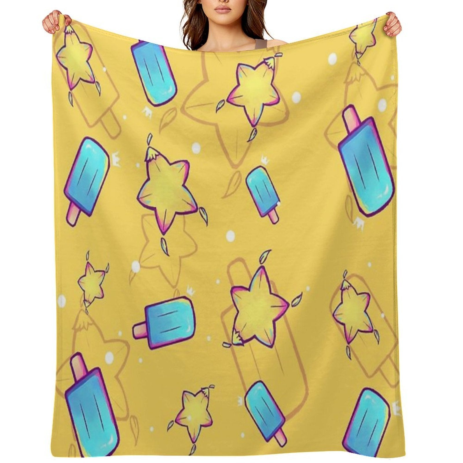 Kingdom Hearts Seasalt And Paopu Pattern Wrinkle-free Throw Blanket