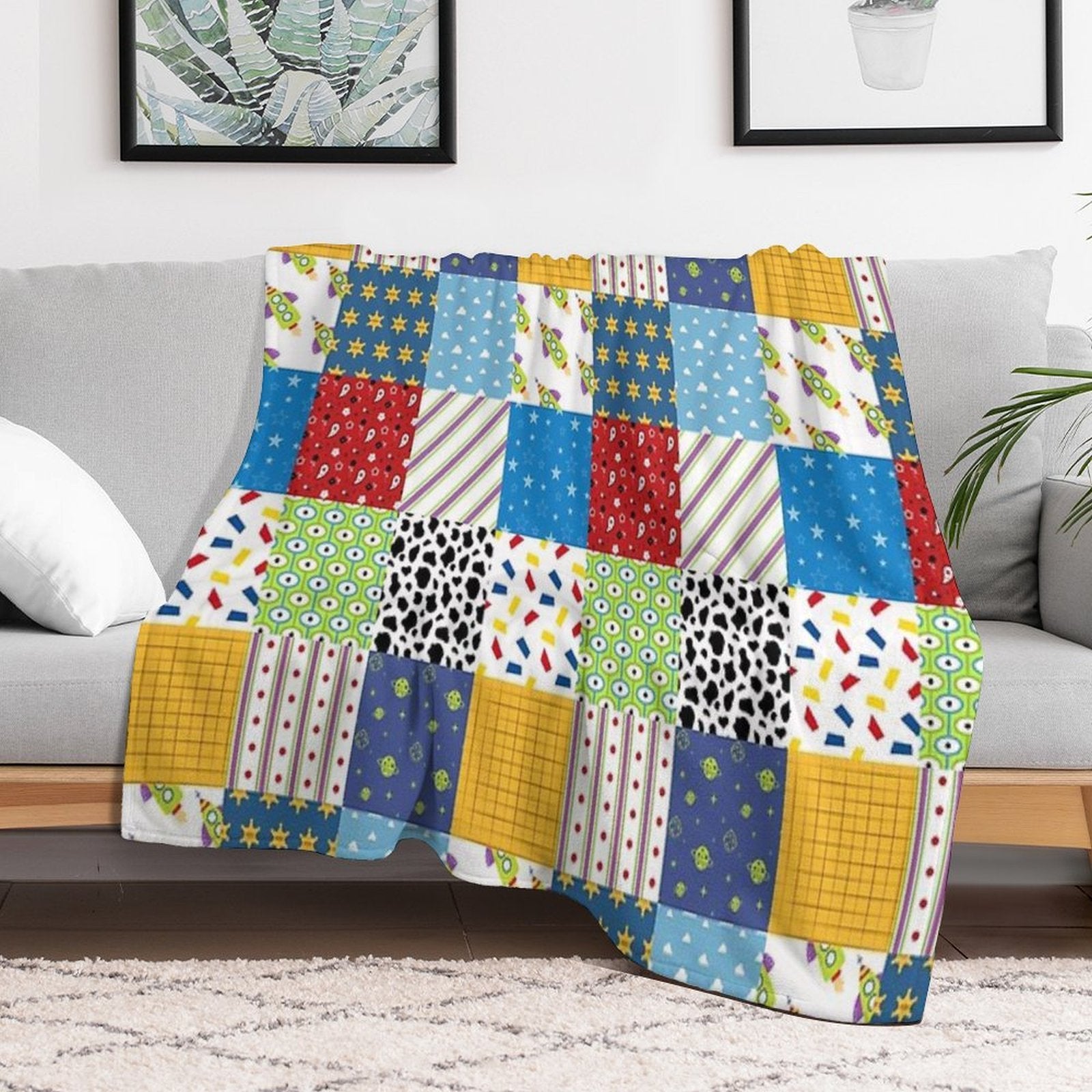Andy's Room Quilt Eco-conscious Throw Blanket