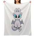Light Fury Toothless Quick-dry Throw Blanket