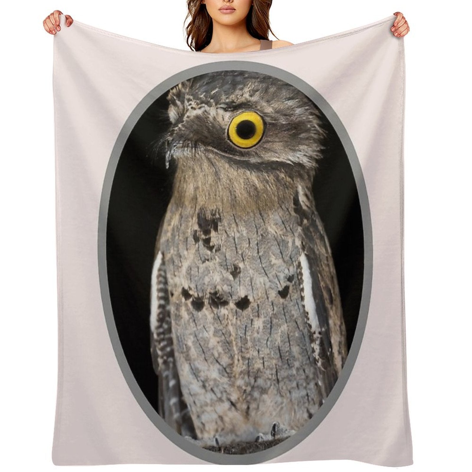 Potoo Bird Shrink-resistant Throw Blanket