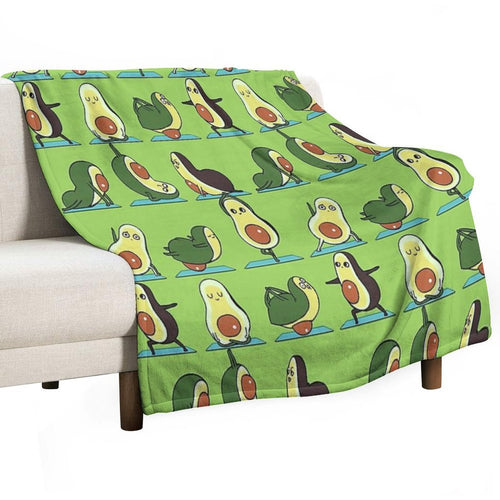 Avocado Yoga Wrinkle-free Throw Blanket
