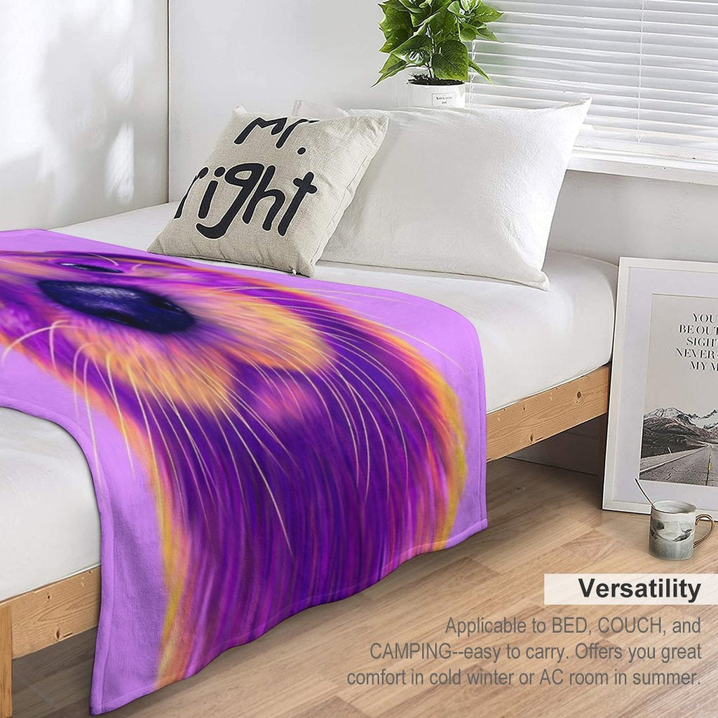Purple Otter Compact Throw Blanket