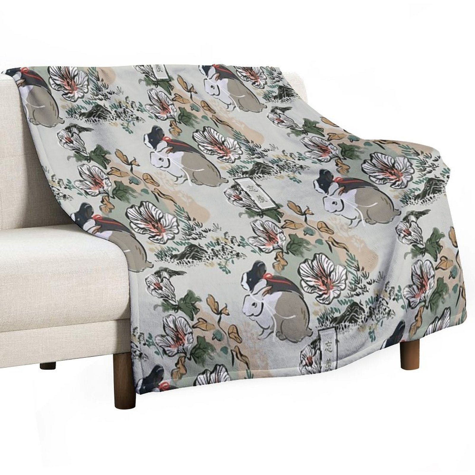 WangXian [SEAMLESS TRADITIONAL] Quick-dry Throw Blanket