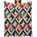 Seamless Pattern Design Geometric Shapes Machine-washable Throw Blanket