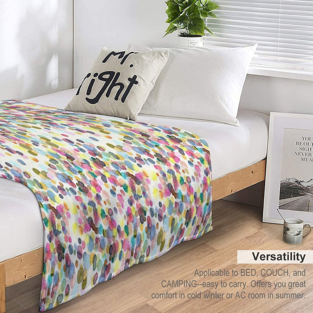 Color Drops Wrinkle-free Throw Blanket