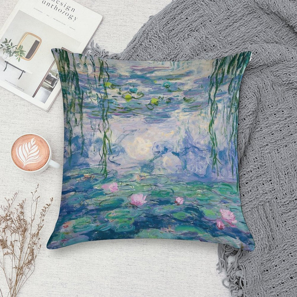 Water Lilies Claude Monet Fine Art Soft Multiple Sizes Throw Pillow