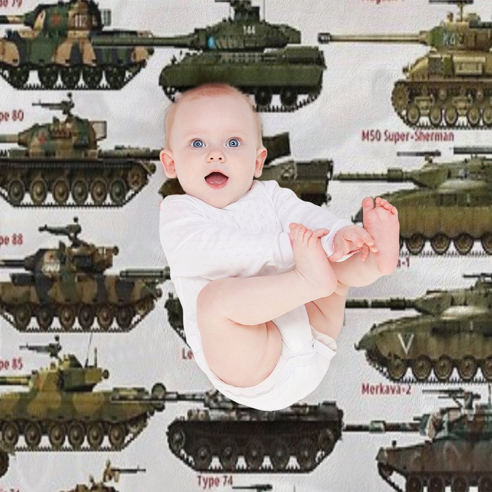 Cold War Main Battle Tanks Travel-friendly Throw Blanket