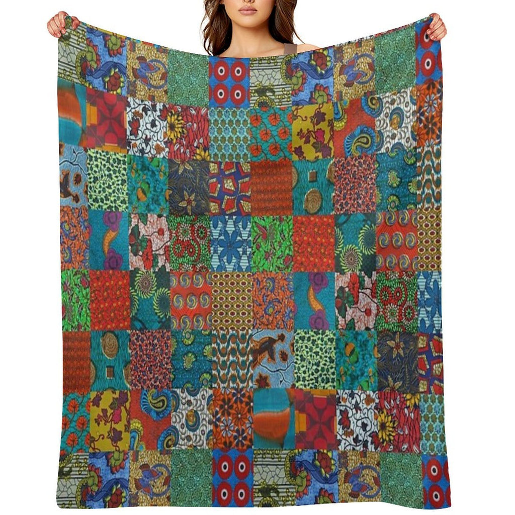 Patch Work Premium Throw Blanket