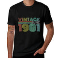 Womens 40th Birthday Gift Vintage June 1981 40 Years Old  Lightweight T-Shirt
