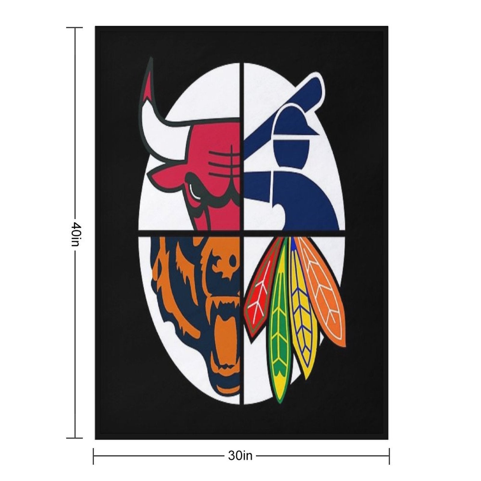 Chicago Southside Sports Machine-washable Throw Blanket