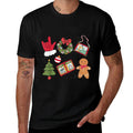 Women Groovy Christmas Special Education Teacher ABA AAC  Stretchy T-Shirt