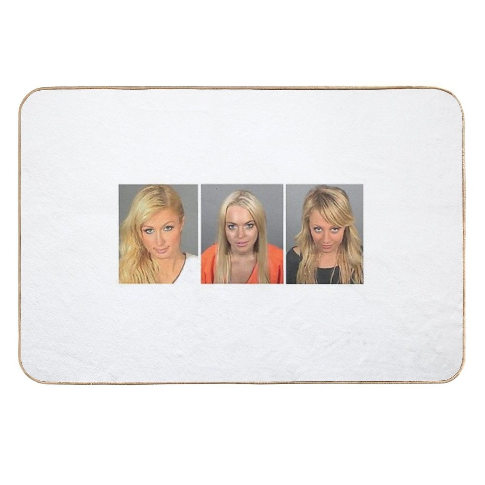 Lindsay, Paris, Nicole Mugshots  Slip-Resistant Bath Mat