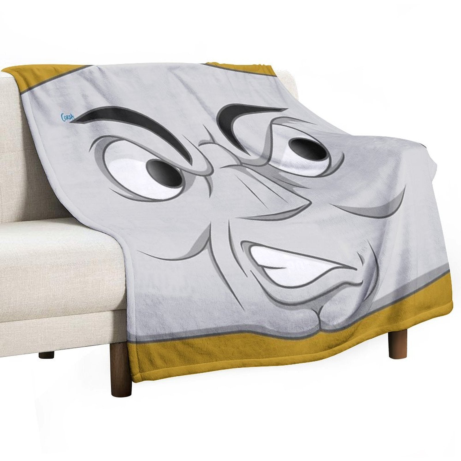 Diesel 10 (angry Face) Travel-friendly Throw Blanket