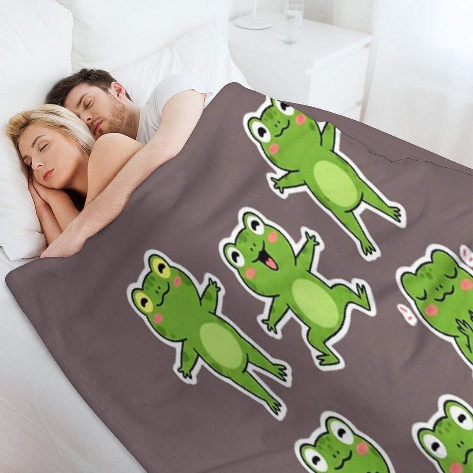 Dancing Frog Frog, Frogs, Dancing, Dance, Dancer, Music, Meme, Musician, Band, Rock, Metal, Vintage, Retro Travel-friendly Throw Blanket